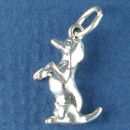 Dog Dachshund Charm Sterling Silver Pendant Begging in 3D