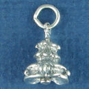 Christmas Tree 3D Sterling Silver Charm Pendant