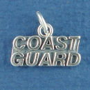 Military Coast Guard Sterling Silver Charm Word Phase Pendant