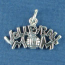 Volleyball Mom Sports Sterling Silver Charm Pendant use with a Charm Bracelet