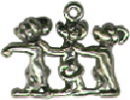 Three Blind Mice 3D Sterling Silver Charm Pendant