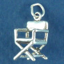 Director Chair Charm Sterling Silver