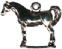 Horse Standing 3D Sterling Silver Charm Pendant