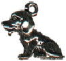 Dog Sitting 3D Sterling Silver Charm Pendant