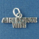 Military Air Force Wife Sterling Silver Charm Pendant