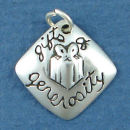 Affirmation Charm Gifts of Generosity Sterling Silver Charm Pendant