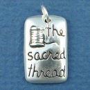 Affirmation Charm The Sacred Thread Sterling Silver Charm Pendant