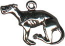 Dog, Grey Hound 3D Sterling Silver Charm Pendant