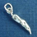 Chili Pepper 3D Sterling Silver Charm Pendant