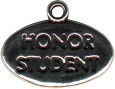 School Honor Student Word Child's Sterling Silver Charm for Charm Bracelet