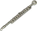 Music: Flute 3D Sterling Silver Charm Pendant