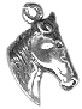 Horse Head Sterling Silver Charm Pendant