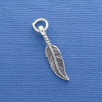 Feather Charm Sterling Silver Tiny