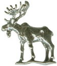 Moose 3D Sterling Silver Charm Pendant