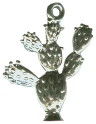 Cactus from Western USA in 3D Sterling Silver Charm Pendant