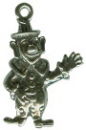 Clown 3D Sterling Silver Charm Pendant for Charm Bracelet