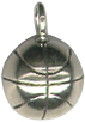 Basketball Large Sports Sterling Silver Charm Pendant