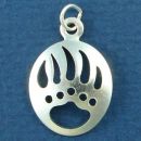 Bear Paw Charm Indian Design Medium Sterling Silver Indian Pendant