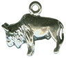 Buffalo Charm Small 3D Sterling Silver Pendant