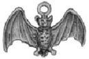 Halloween: Bat 3D Sterling Silver Charm Pendant