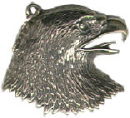 Eagle Head Sterling Silver Charm Pendant