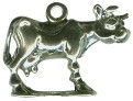 Cow Charm 3D Sterling Silver Pendant