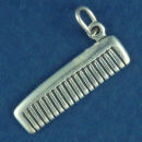 Hair Comb Charm Sterling Silver Pendant