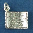 Baby Birth Certificate 3D Sterling Silver Charm Pendant