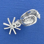 Cowboy Spur Charm Sterling Silver