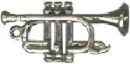 Music: French Trumpet 3D Sterling Silver Charm Pendant