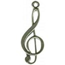 Music: Treble Clef Note Sterling Silver Charm Pendant