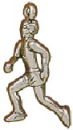 Jogger Running a Marathon Male 3D Sports Sterling Silver Charm Pendant