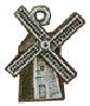 Windmill Holland Style 3D Sterling Silver Charm Pendant