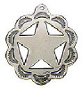 Cowboy Sherif's Star Badge Sterling Silver Charm Pendant