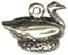 Christmas 12 Days: Geese a Laying 3D Sterling Silver Charm Pendant