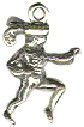 Christmas 12 Days: Lord Leaping 3D Sterling Silver Charm Pendant