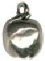 School Apple 3D Child's Sterling Silver Charm Pendant for Charm Bracelet or Necklace