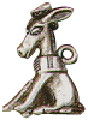 Donkey Sitting 3D Sterling Silver Charm Pendant