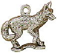 Fox 3D Sterling Silver Charm Pendant