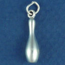 Bowling Pin 3D Sports Sterling Silver Charm Pendant