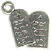 Religious Christian and Jewish 10 Commandments 3D Sterling Silver Charm Pendant