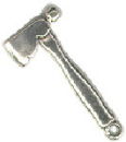 Axe 3D Tool Sterling Silver Charm Pendant for Charm Bracelet or Charm Necklace