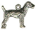 Dog, Airedale 3D Sterling Silver Charm Pendant