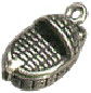 Baby In Basket Movable 3D Sterling Silver Charm Pendant