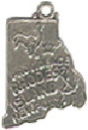 State of Rhode Island Sterling Silver Charm