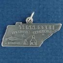 State of Tennessee Sterling Silver Charm Pendant and Cities Nashville, Memphis and Knoxville with Ear of Corn and Whiskey Distillery