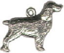 Dog, Spaniel 3D Sterling Silver Charm Pendant