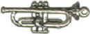 Music: Trumpet 3D Sterling Silver Charm Pendant