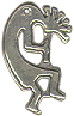 Indian Kokopelli Small Sterling Silver Indian Charm Pendant