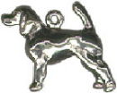 Dog, Spaniel,3D Sterling Silver Charm